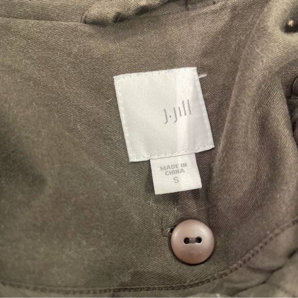 LIKE NEW! J.Jill army green lined utility jacket - Picture 7 of 14
